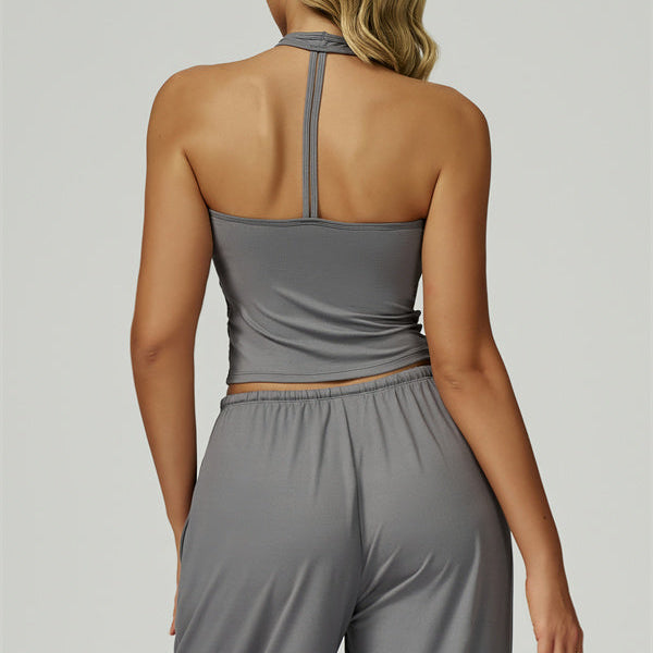 The Sprint Halter Tank Top Sweatpants 2-Piece Set