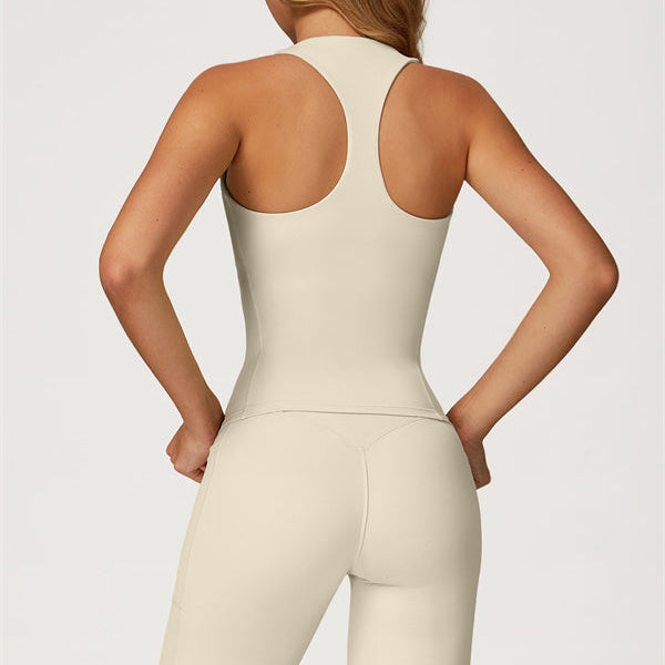 The Glacier Crop Tank Flared Leggings 2-Piece Set