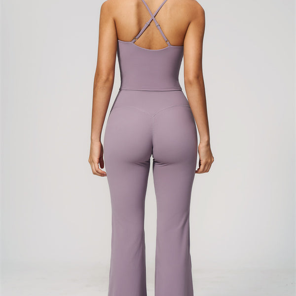 The Zura Tank Top Flared Leggings 2-Piece Set