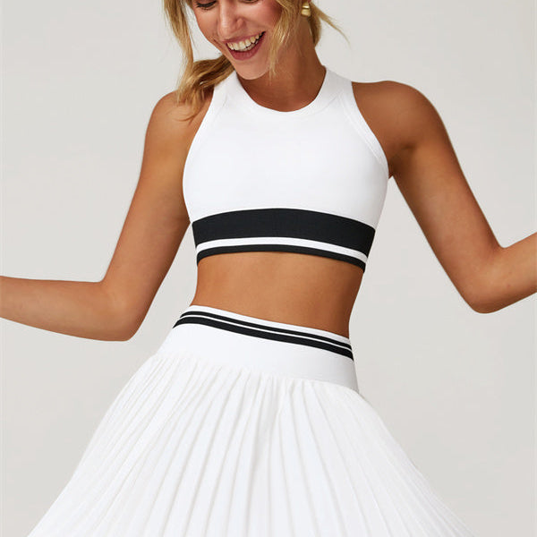The Elan Crop Top Tennis Skirt 2-Piece Set