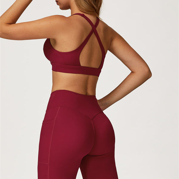 The Glacier Sports Bra Flared Leggings 2-Piece Set