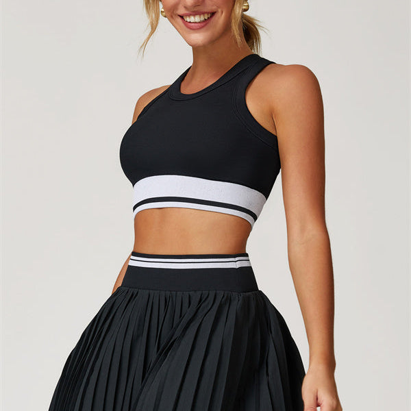 The Elan Crop Top Tennis Skirt 2-Piece Set