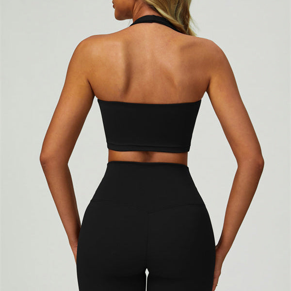 The Seraphine Halter Crop Top Leggings 2-Piece Set