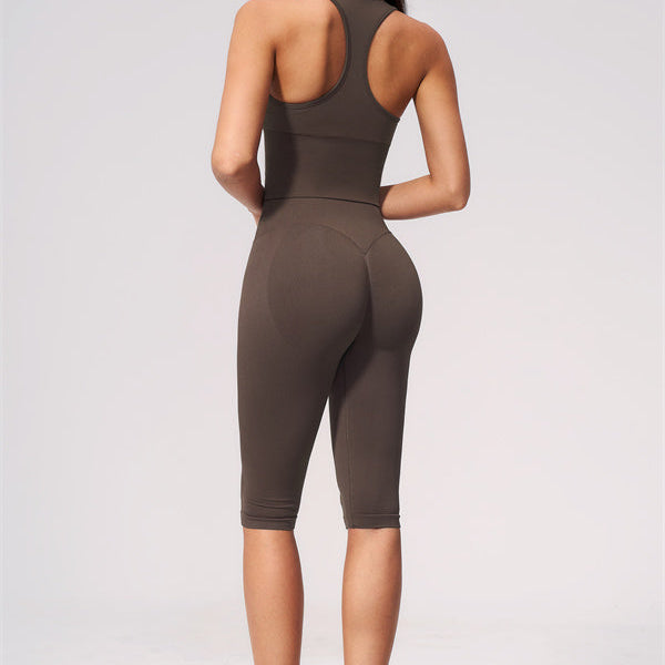The Allure Crop Top Capri Leggings 2-Piece Set