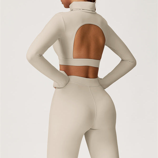 The Axis Crop Top Flared Leggings 2-Piece Set