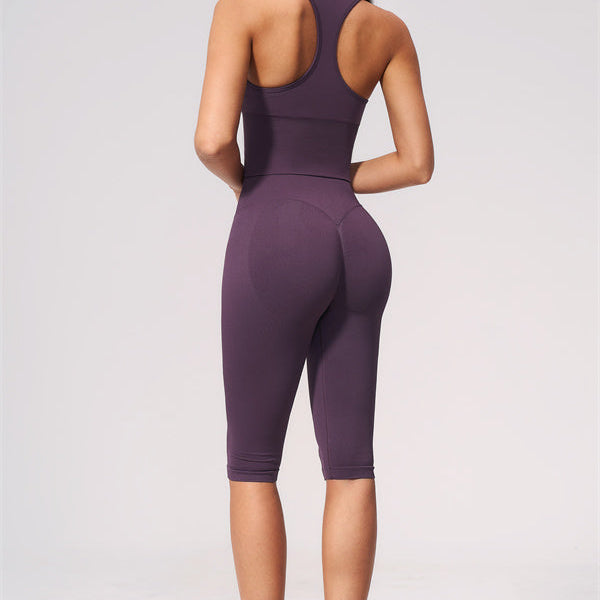 The Allure Crop Top Capri Leggings 2-Piece Set