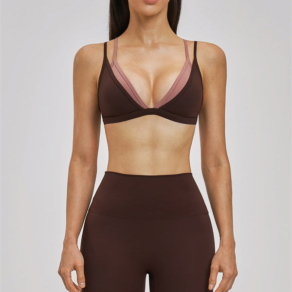 The Seraphine Layered V Sports Bra Leggings 2-Piece Set