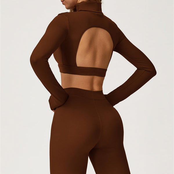 The Axis Crop Top Flared Leggings 2-Piece Set