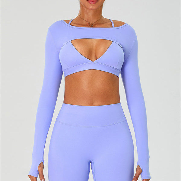 The Ember Sports Bra Crop Top Leggings 3-Piece Set