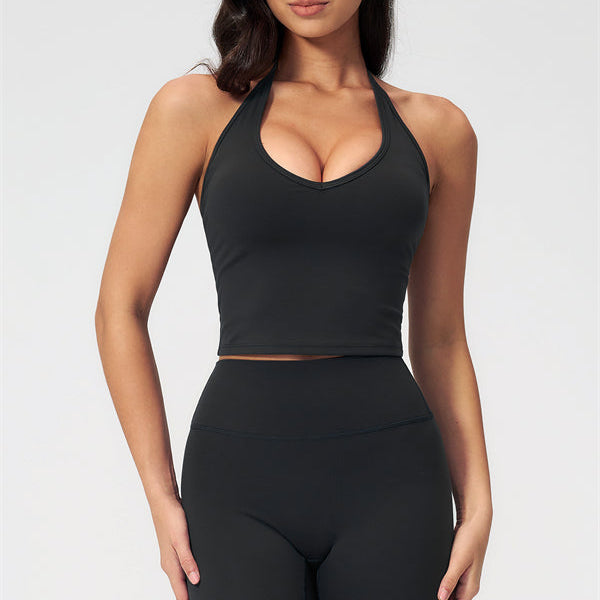 The Twirl Halter Tank Top Capri Leggings 2-Piece Set