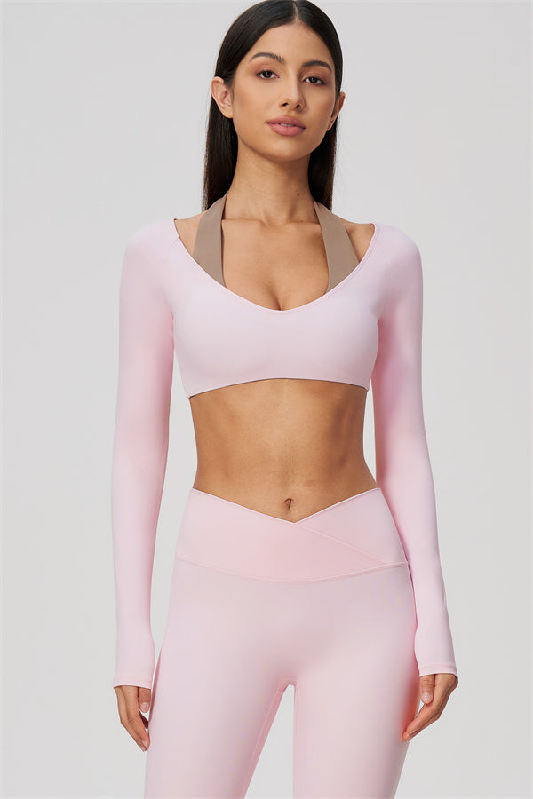 The Soiree Halter Crop Top Leggings 2-Piece Set