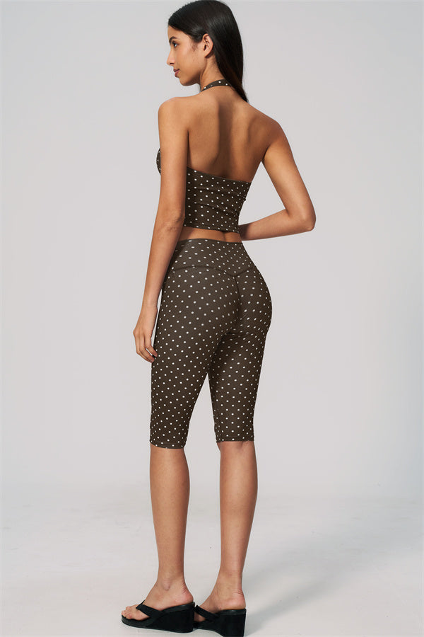 The Frame Halter Tank Top Capri Leggings 2-Piece Set