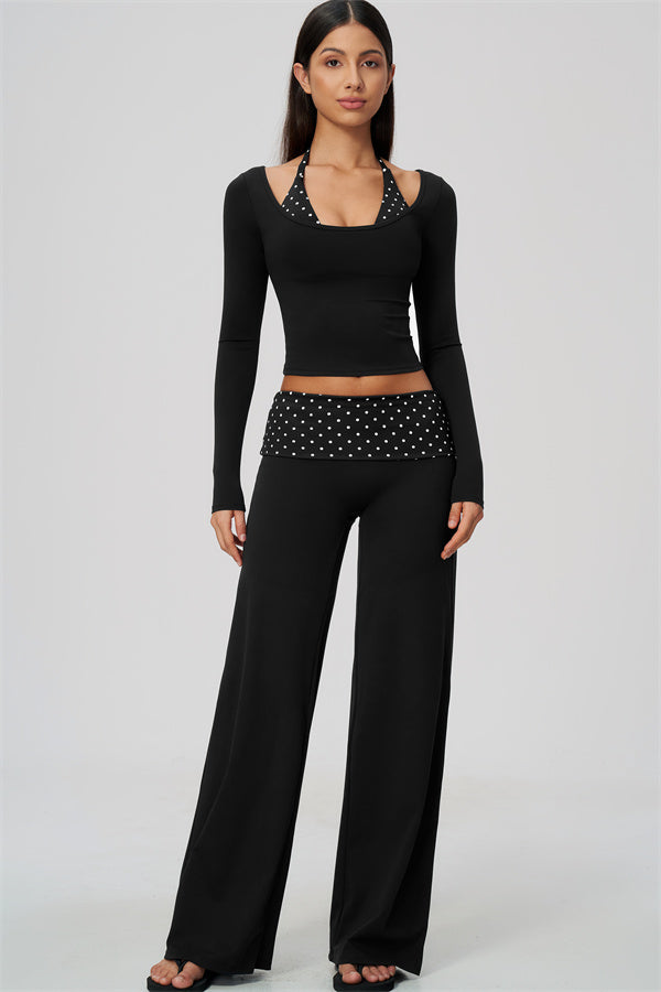 The Enliven Long Sleeve T-shirt Straight Leg Pants 2-Piece Set