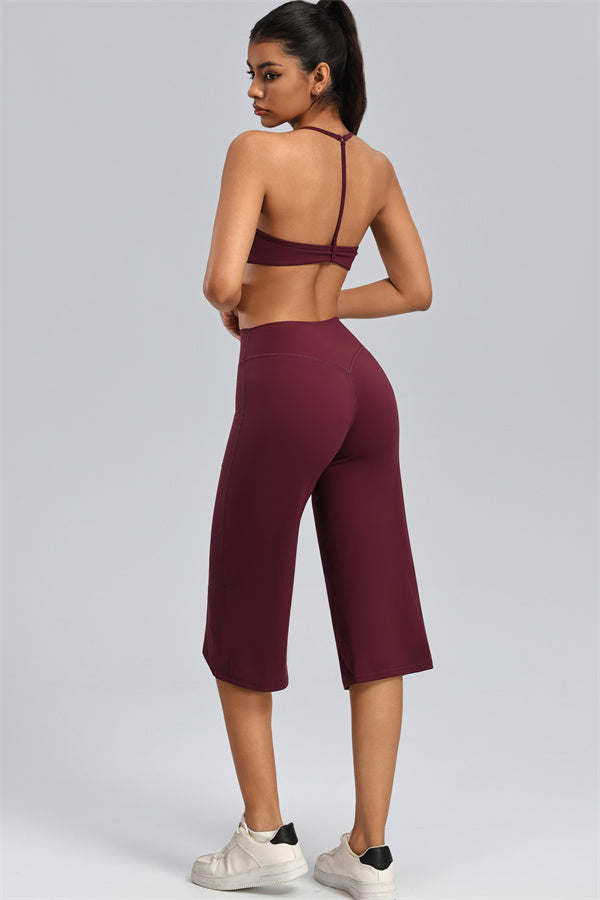 The Velora Sports Bra Wide Leg Crop 2-Piece Set
