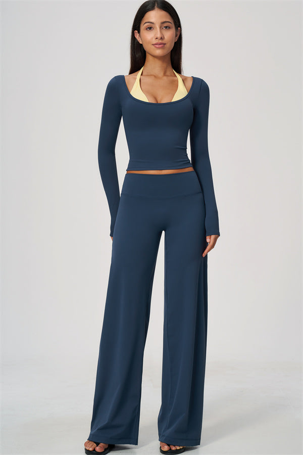 The Cascade Long Sleeve T-shirt Straight Leg Pants 2-Piece Set