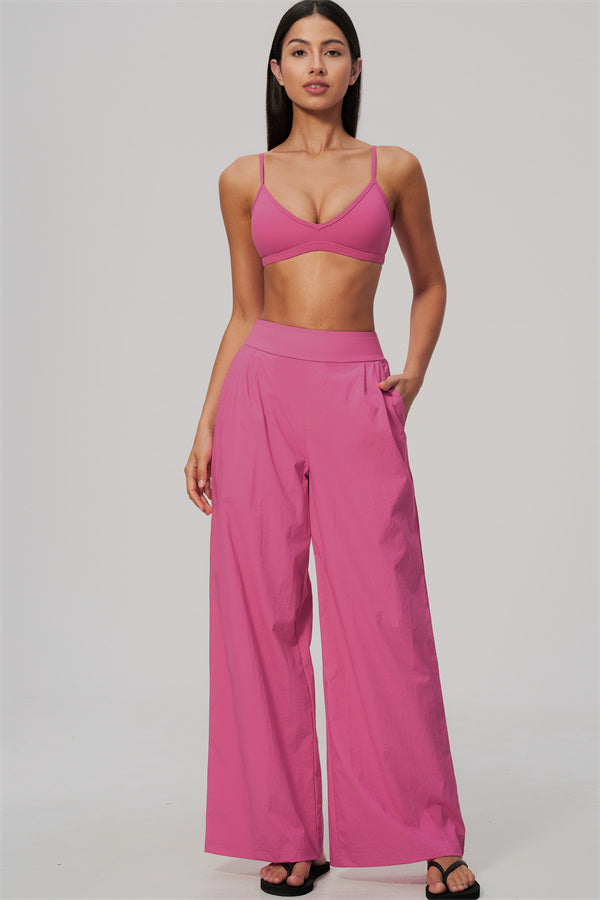 The Amity Sports Bra Wide-Leg Pants 2-Piece Set