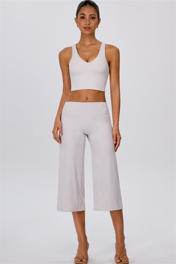 The Energize Crop Top Wide Leg Crop 2-Piece Set