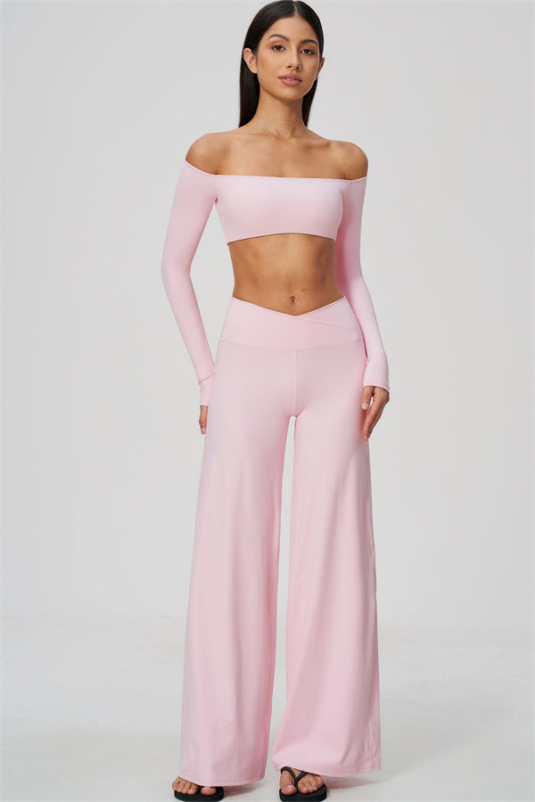 The Soiree Crop Top Straight Leg Pants 2-Piece Set