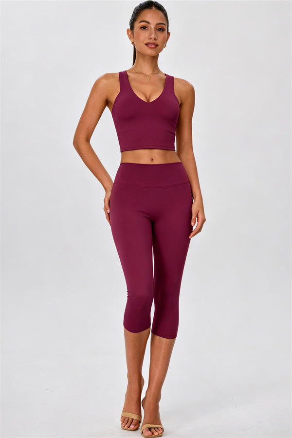 The Energize Crop Top Capri Leggings 2-Piece Set