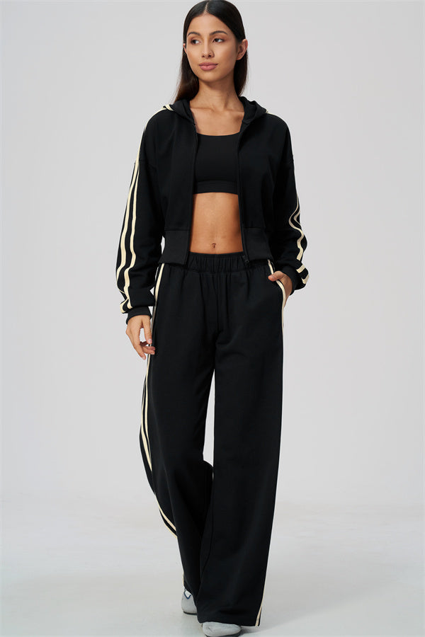 The Tryst Hoodie Sports Bra Sweatpants 3-Piece Set