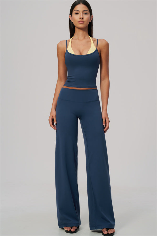 The Cascade Tank Top Straight Leg Pants 2-Piece Set