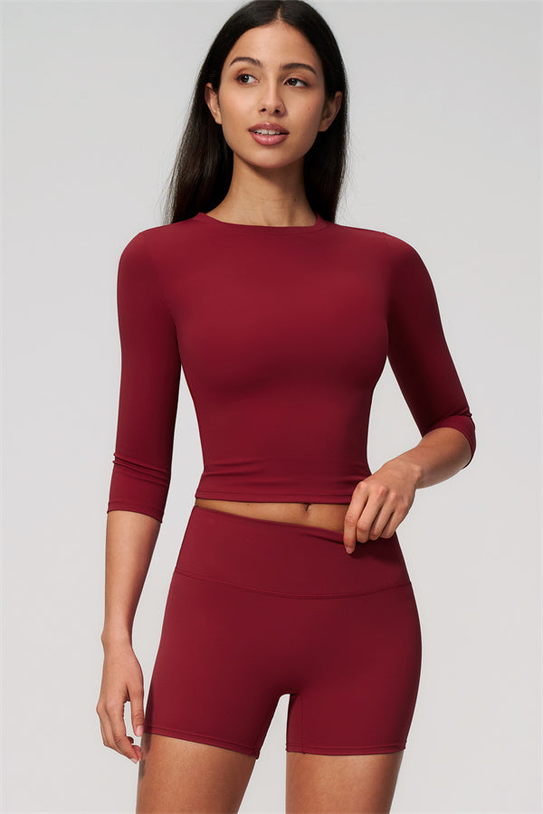 The Natalia Half-Sleeve Top Shorts 2-Piece Set