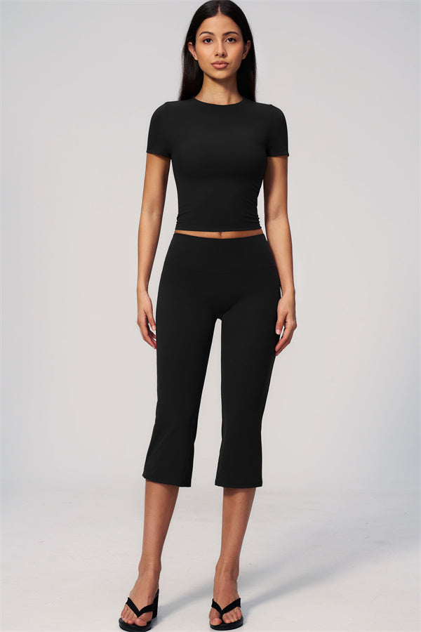 The Zura T-shirt Capri Leggings 2-Piece Set