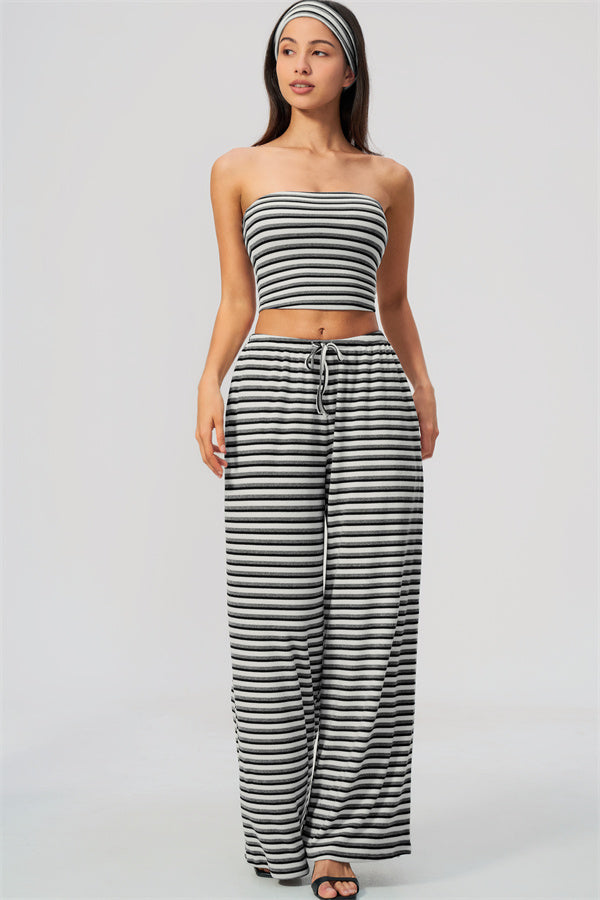 The Brilliance Tank Top Straight Leg Pants 2-Piece Set (Headband not included)