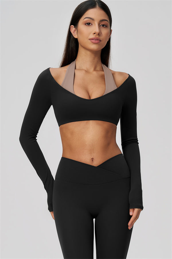 The Soiree Halter Crop Top Leggings 2-Piece Set