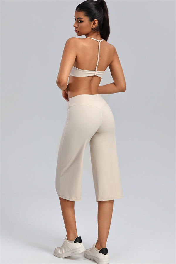 The Velora Sports Bra Wide Leg Crop 2-Piece Set