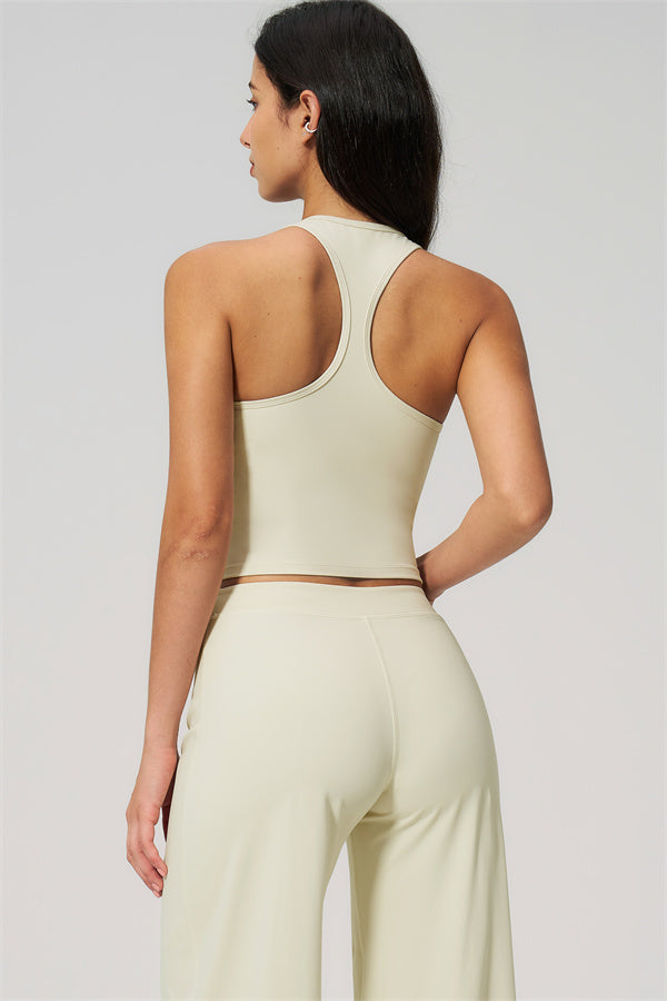 The Revive Crop Top Straight Leg Pants 2-Piece Set