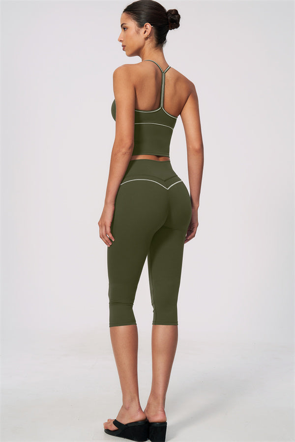 The RebelFit Tank Top Capri Leggings 2-Piece Set