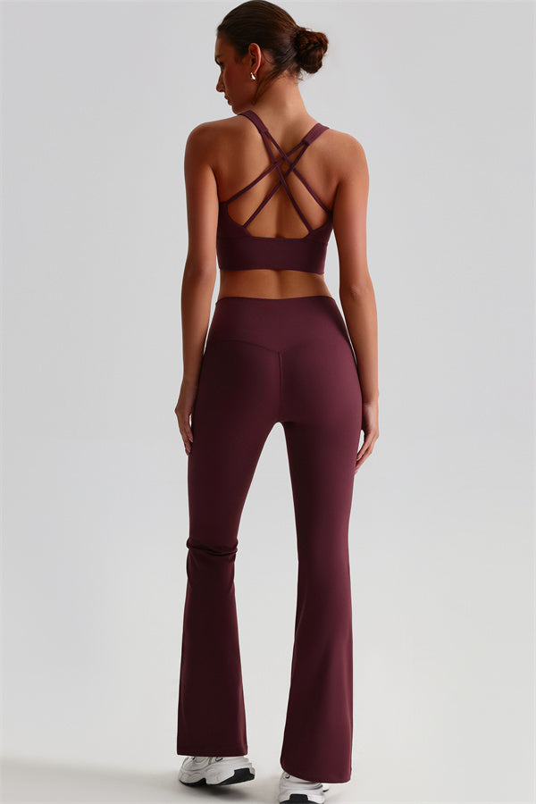 The Brave Sports Bra Flared Leggings 2-Piece Set