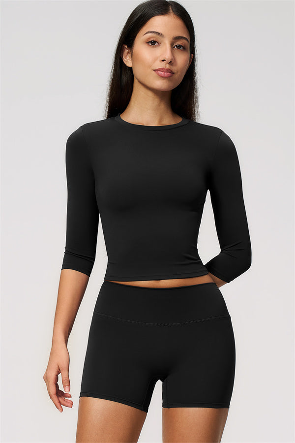 The Natalia Half-Sleeve Top Shorts 2-Piece Set