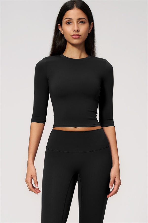 The Natalia Half-Sleeve Top Leggings 2-Piece Set