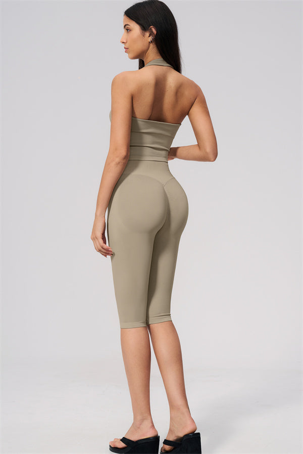 The New Allure Halter Top Capri Leggings 2-Piece Set