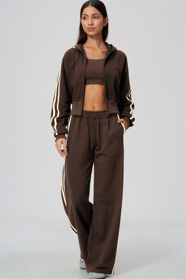 The Tryst Hoodie Sports Bra Sweatpants 3-Piece Set
