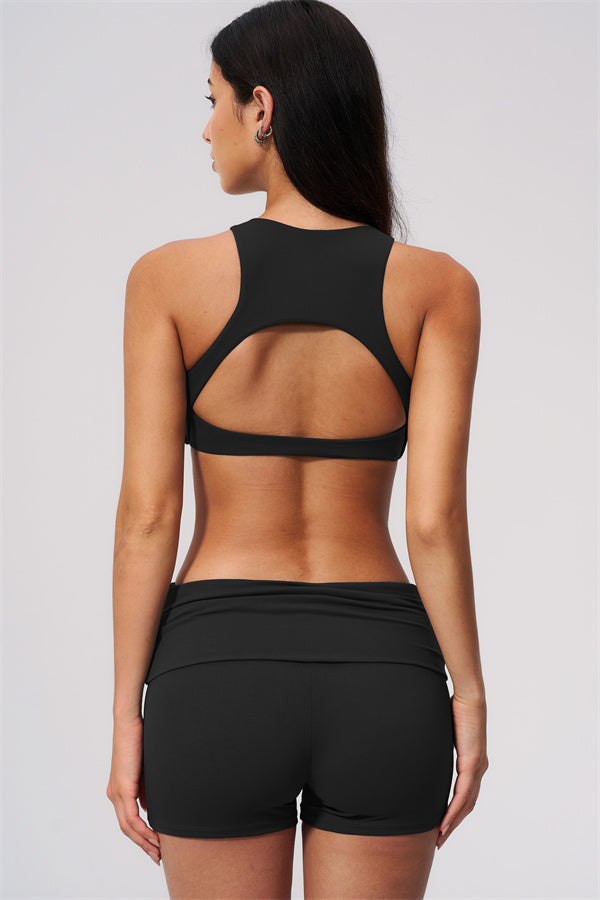The Twirl Open Back Sports Bra Shorts 2-Piece Set