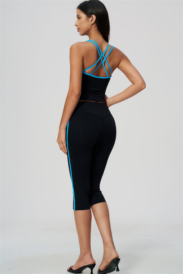 The Chisel Crop Top Capri Leggings 2-Piece Set