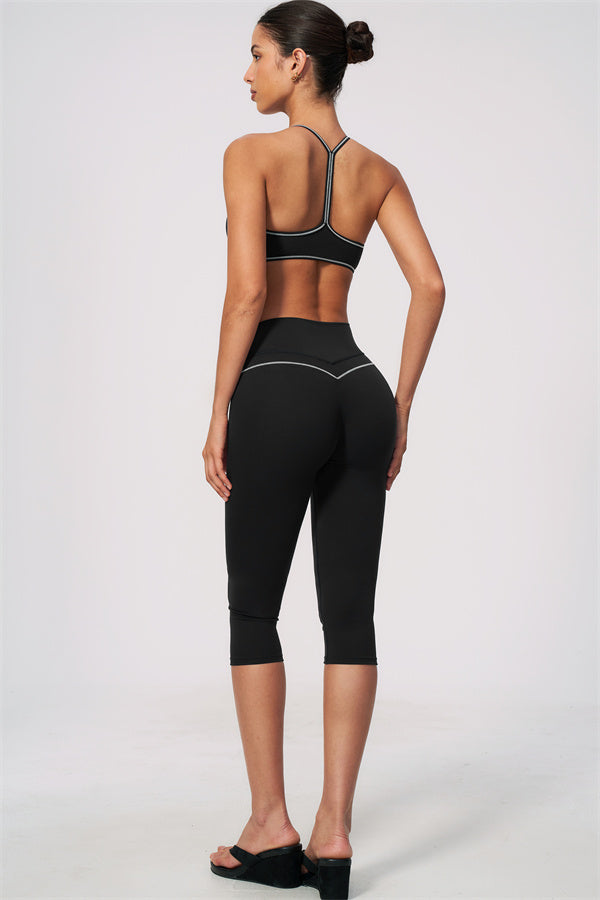 The RebelFit Sports Bra Capri Leggings 2-Piece Set