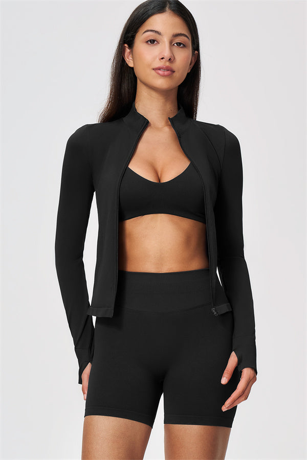 The Wanderlust Jacket Sports Bra Shorts 3-Piece Set