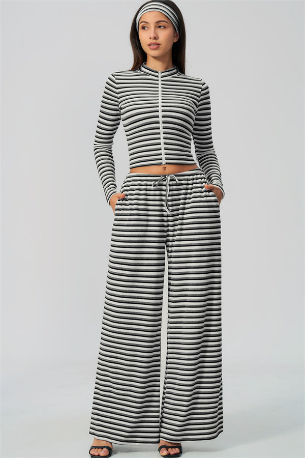 The Brilliance Jacket Straight Leg Pants 2-Piece Set (Headband not included)