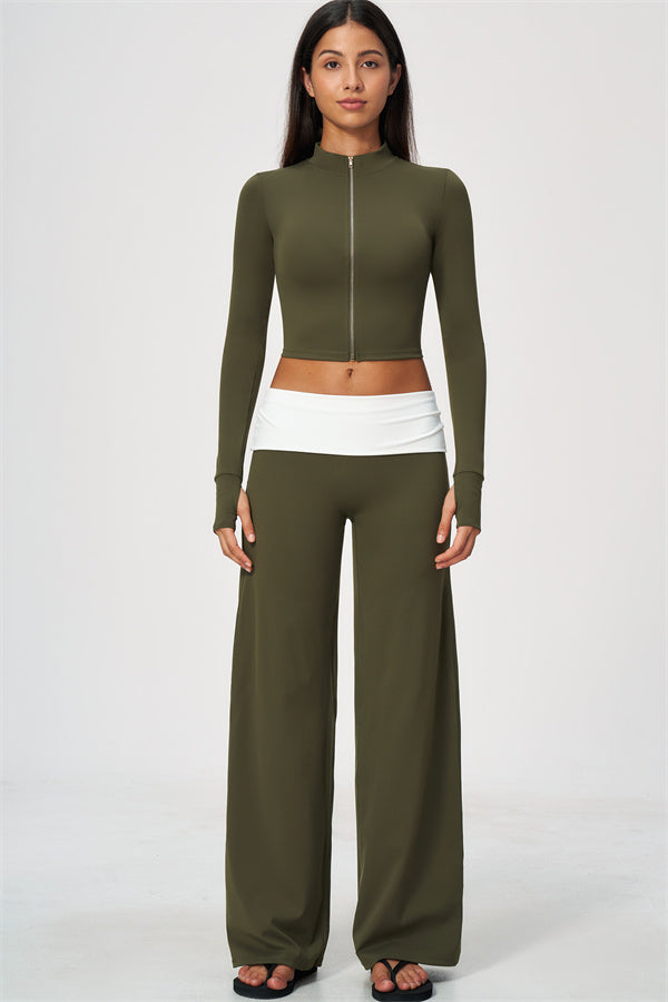 The Joyous Jacket Straight Leg Pants 2-Piece Set