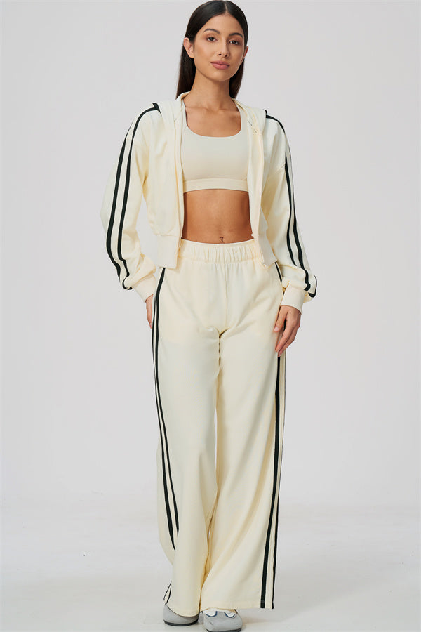 The Tryst Hoodie Sports Bra Sweatpants 3-Piece Set