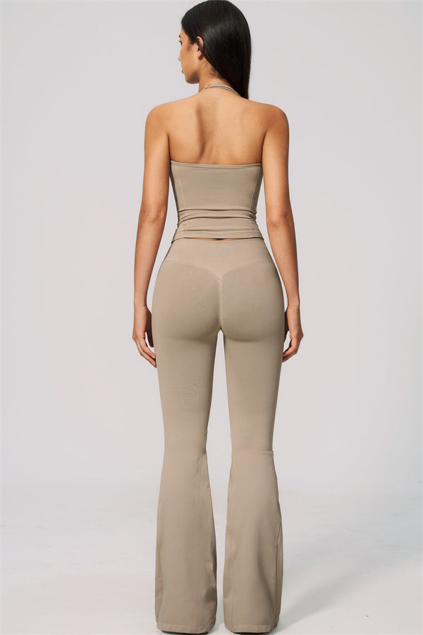The Velvetine Tank Top Flared Leggings 2-Piece Set