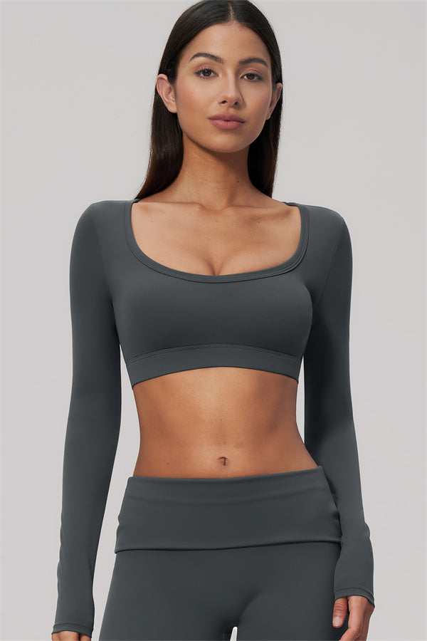 The Amity Long Sleeve Crop Top