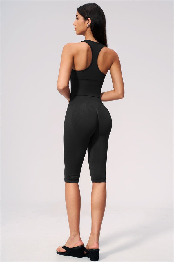The Allure Crop Top Capri Leggings 2-Piece Set