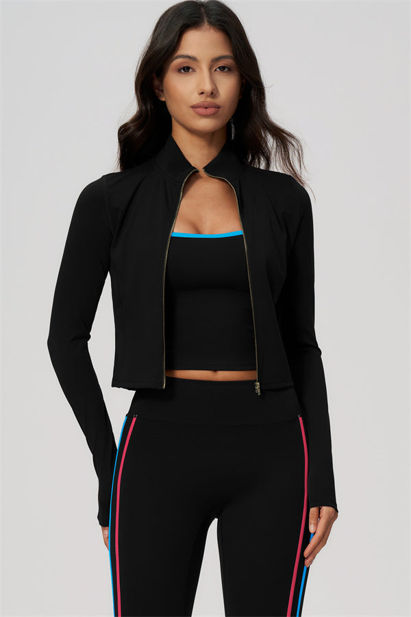 The Chisel Jacket Crop Top Leggings 3-Piece Set