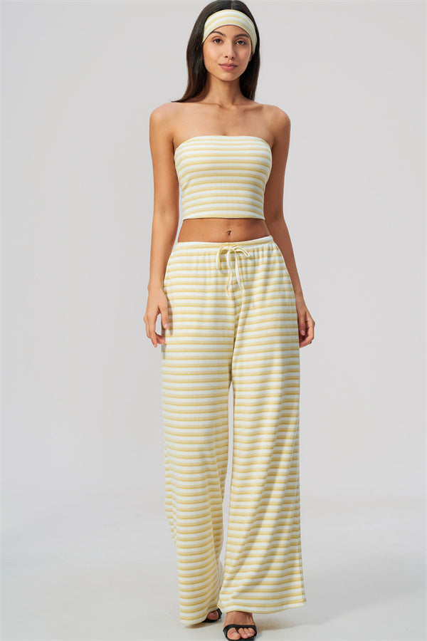 The Brilliance Tank Top Straight Leg Pants 2-Piece Set (Headband not included)