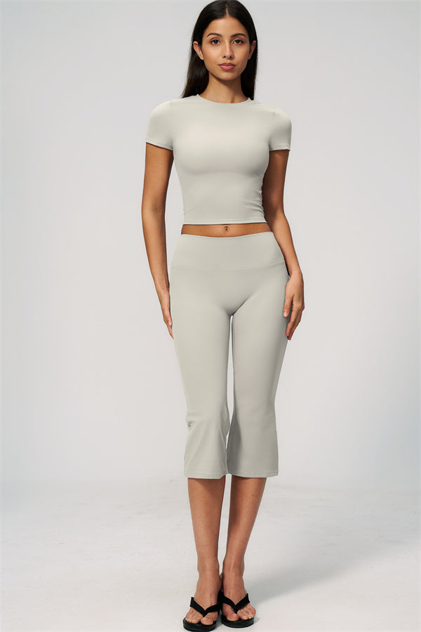 The Zura T-shirt Capri Leggings 2-Piece Set